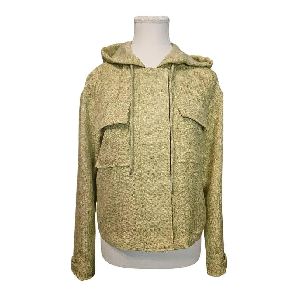 NWOT Quality Light Spring Jacket w/ bonus Scarf by Avec Les Filles Hooded XS F44